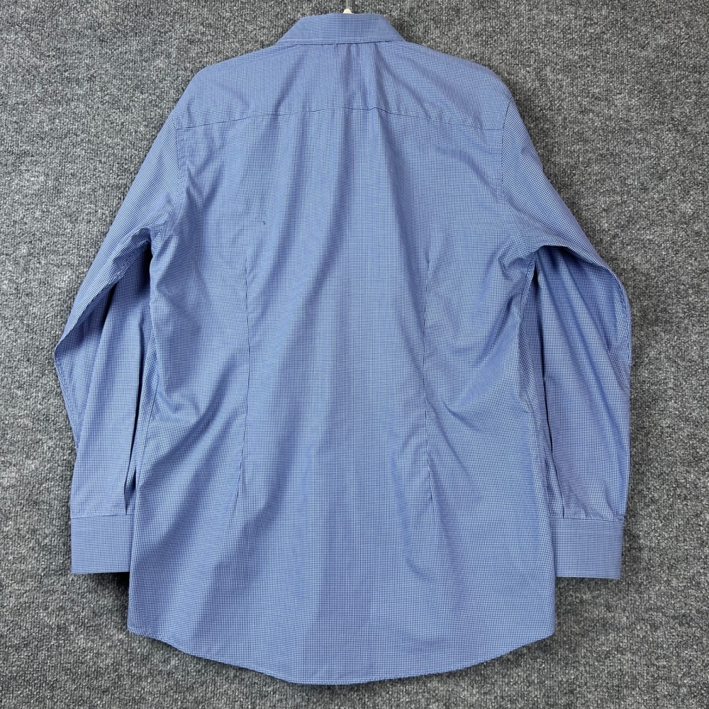 Eton Contemporary Fit Dress Shirt Mens 16 41 Blue Purple Gingham Check Cotton - Picture 7 of 11